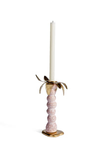 Bougeoir Palmier Mojave Haas Brothers en porcelaine - Rose