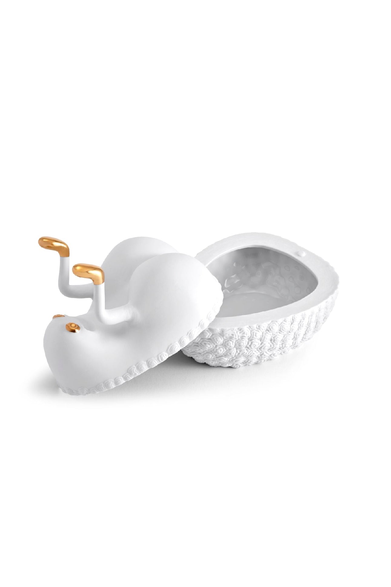 Boîte Haas Butts Up en or et porcelaine - White
