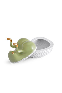 Boîte butts up Haas Brothers en porcelaine - Vert, Blanc & Or
