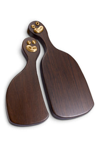 Lot de 2 plateaux à fromages Haas en chêne et or - Brown