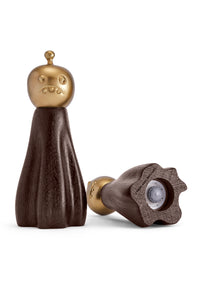 Lot de 2 moulins à sel et à poivre Haas en laiton - Brown & Gold