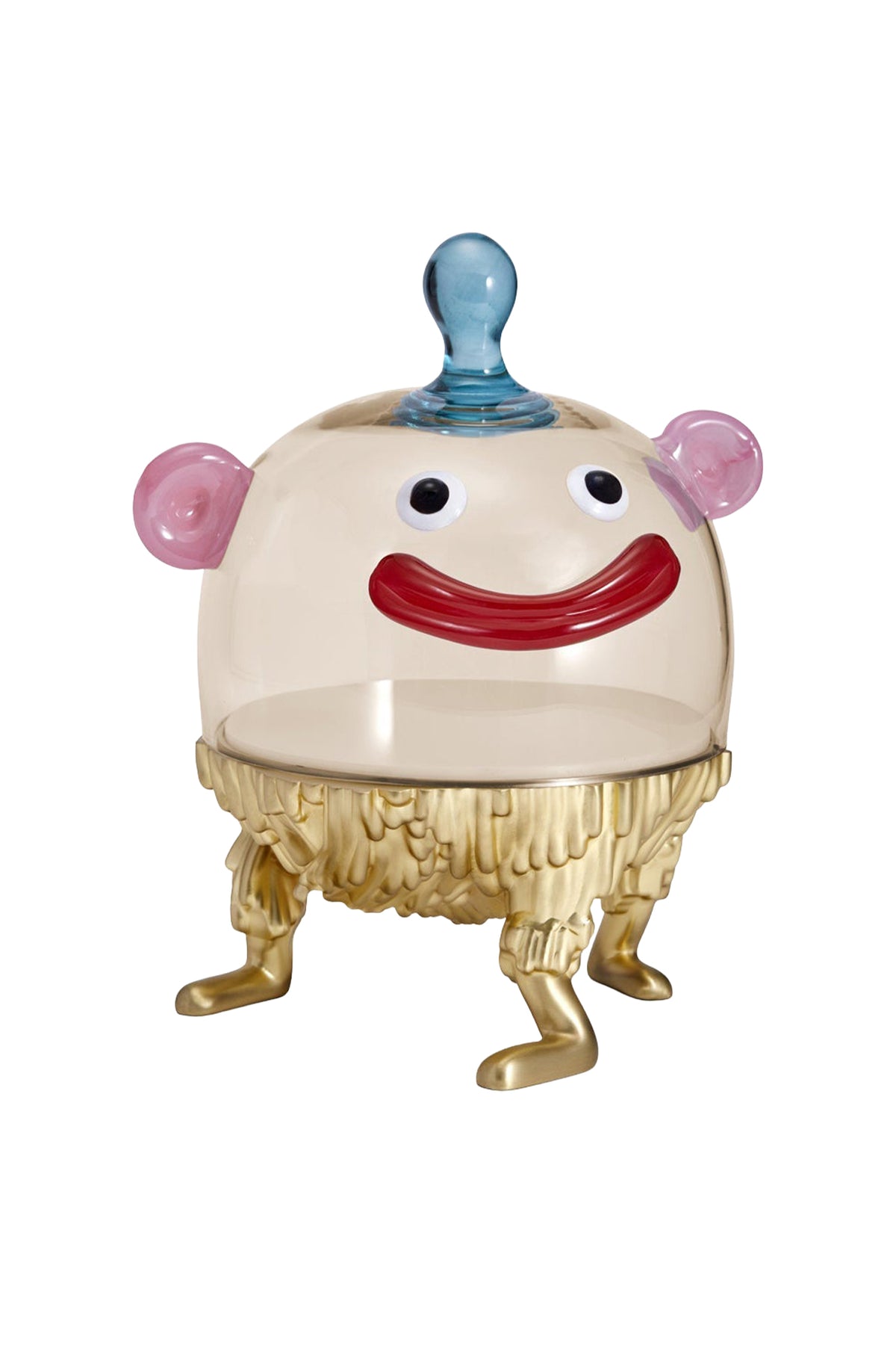 Haas Monster porcelain cake display dome - Gold & Multicoloured