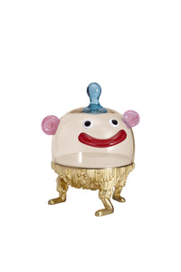 Présentoir à gâteau cloche Haas Monster en porcelaine - Or & Multicolore