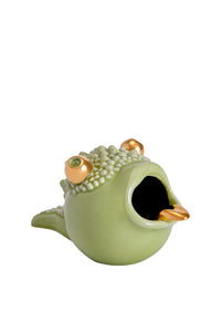 Petit cendrier Hashtray Haas Brothers en porcelaine & or 24K - Blanc & Or