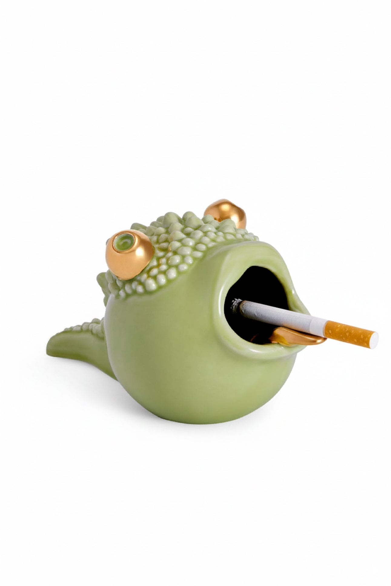 Haas Small Ashtray - Green & Gold