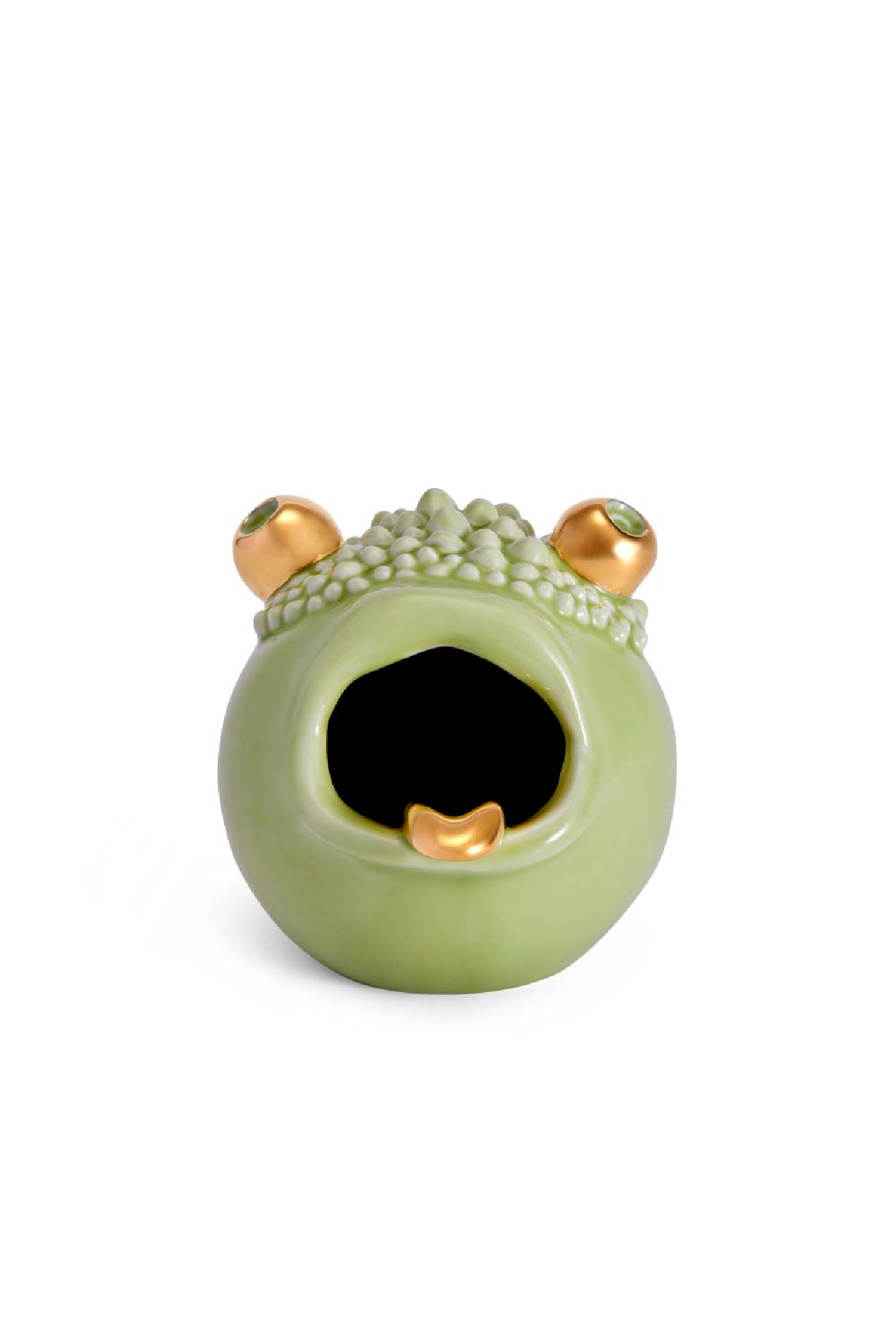 Petit cendrier Hashtray Haas Brothers en porcelaine & or 24K - Blanc & Or