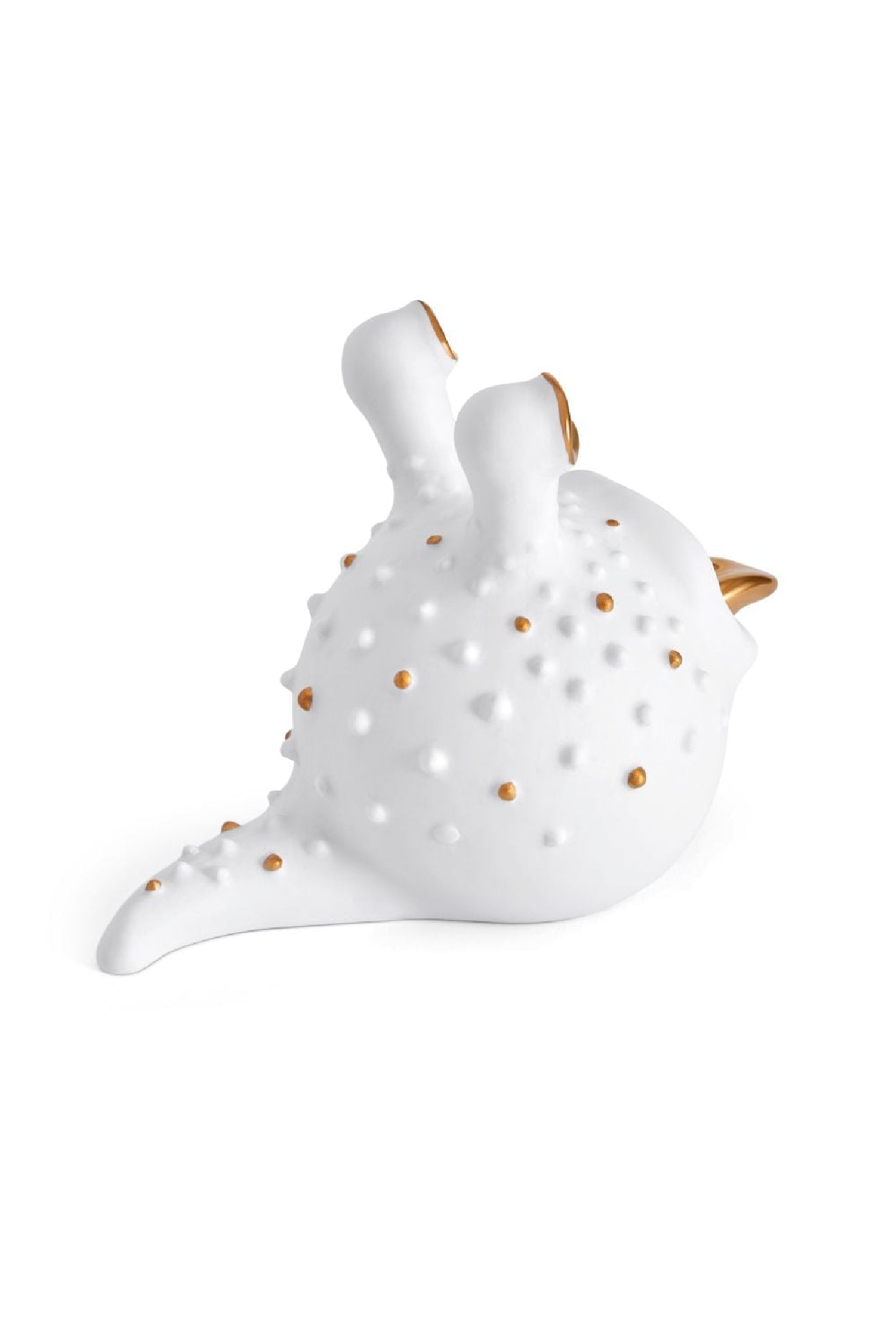 Grand cendrier Hashtray Haas Brothers en porcelaine & or 24K - Blanc & Or