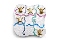 Jeu de morpion Haas Brothers - Blanc, Multicolore & Or