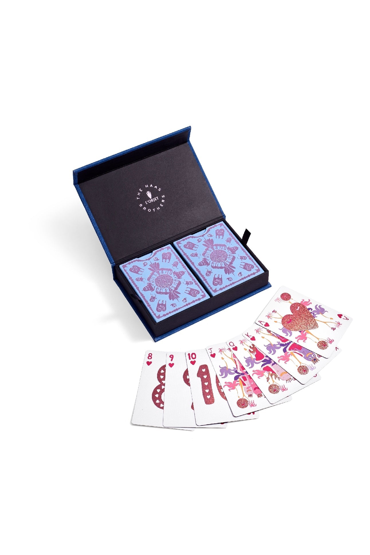 Set de 2 jeux de cartes Haas Jeux - Violet