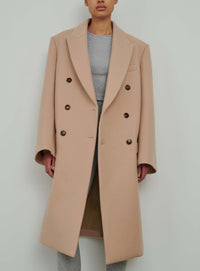 Manteau HB en laine - Biscuit