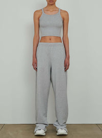 T-shirt HB débardeur côtelé - Grey Marl