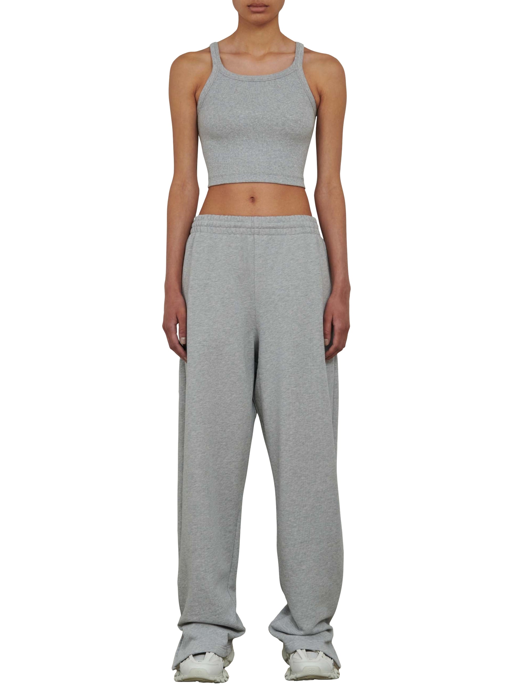 T-shirt HB débardeur côtelé - Grey Marl