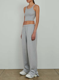 T-shirt HB débardeur côtelé - Grey Marl