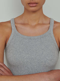 T-shirt HB débardeur côtelé - Grey Marl
