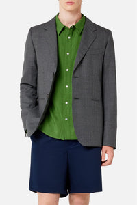 Veste deux boutons en laine - Heather Grey