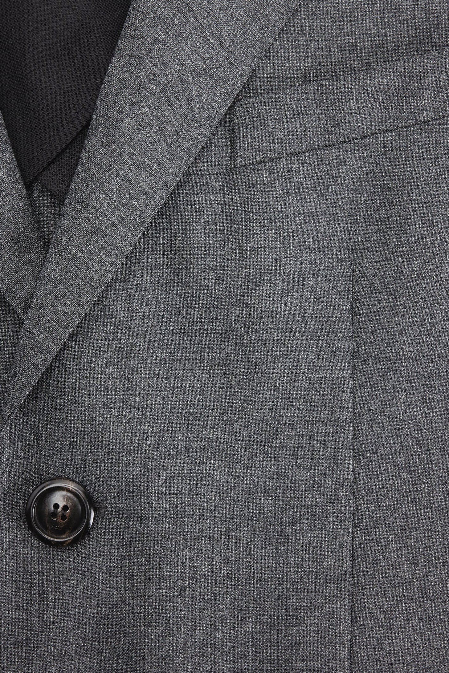 Veste deux boutons en laine - Heather Grey