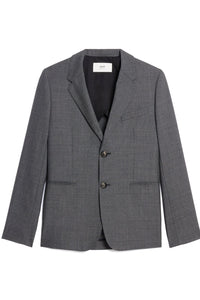 Veste deux boutons en laine - Heather Grey