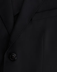 Blazer à boutons en laine mélangée - Black