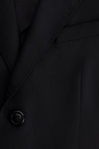 Blazer à boutons en laine mélangée - Black