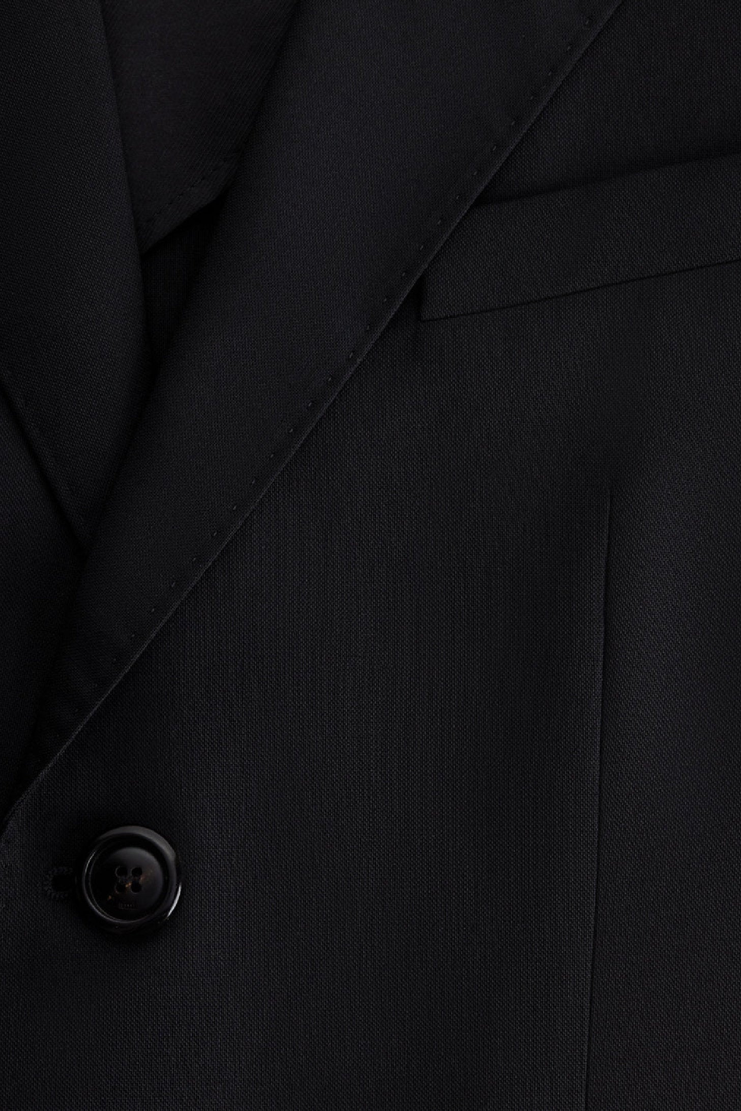 Blazer à boutons en laine mélangée - Black