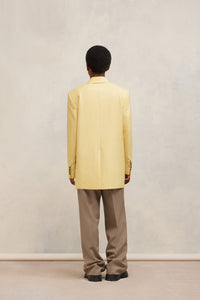 Veste croisée oversize en laine - Vanilla Cream