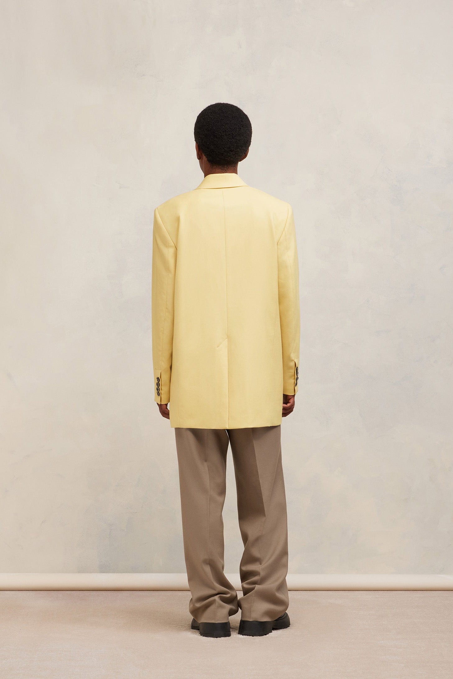 Veste croisée oversize en laine - Vanilla Cream