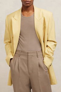 Veste croisée oversize en laine - Vanilla Cream