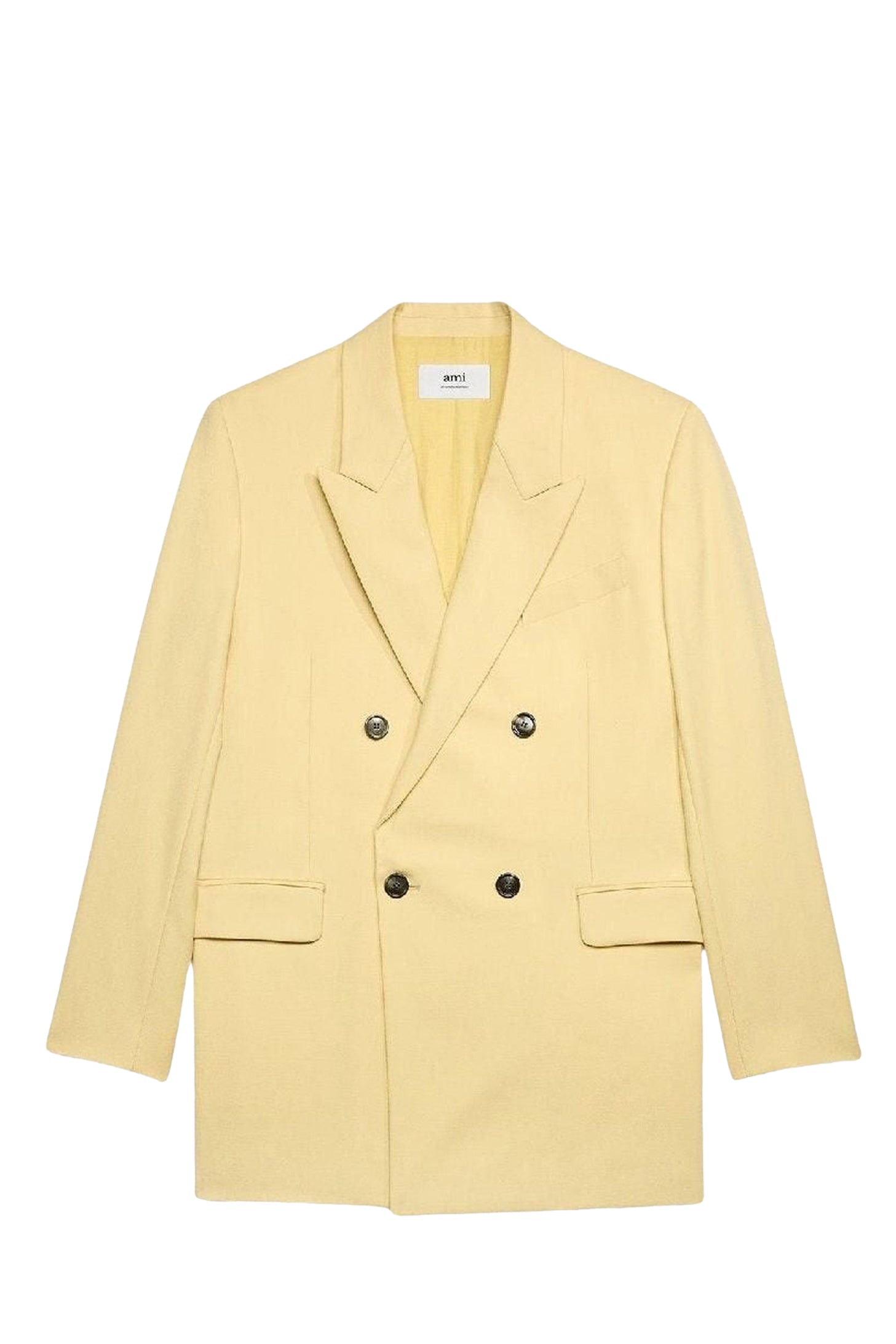 Veste croisée oversize en laine - Vanilla Cream