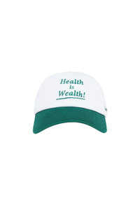 Casquette Health Is Weal en tissu - White