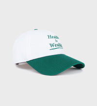 Casquette Health Is Weal en tissu - White