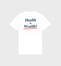 T-shirt Health Is Weal à impression - White