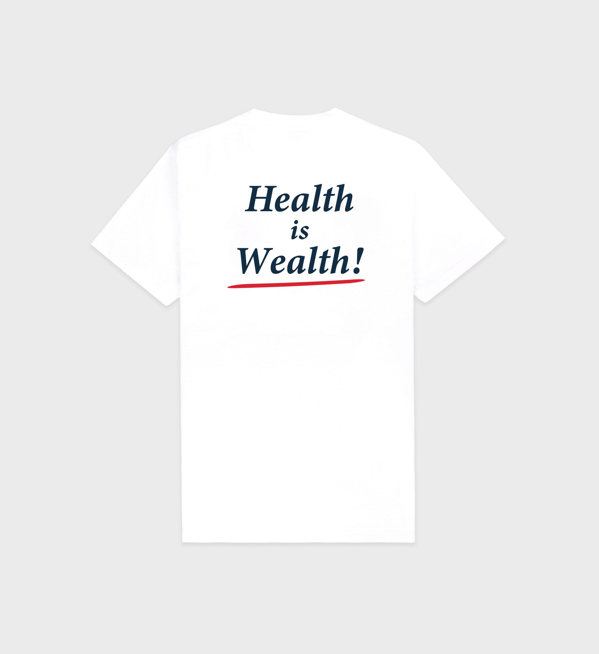 T-shirt Health Is Weal à impression - White
