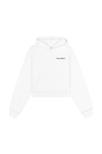 Sweat à capuche court Health Is Weal - White