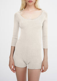 Combi-short Helena côtelée - Cream