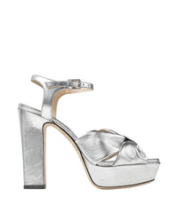 Sandales Heloise à plateforme 120 en cuir - Silver