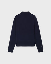 Polo en cachemire Heritage Yankees Serif - Bleu marine/Blanc