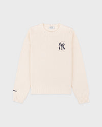 Pull en maille Heritage Yankees Serif - Écru/Bleu marine