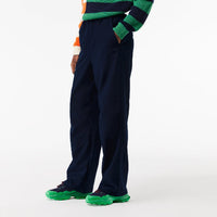 Pantalon large à taille élastiquée - Marine