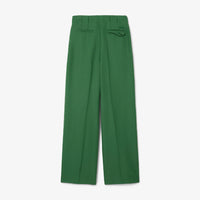Pantalon taille haute en laine - Vert