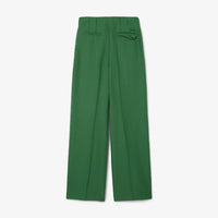 Pantalon taille haute en laine - Vert