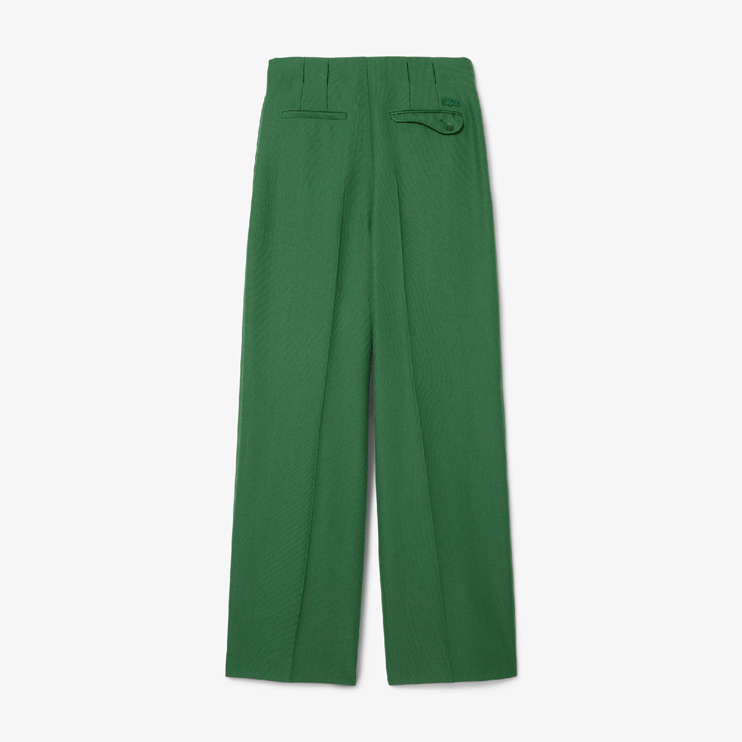 Pantalon taille haute en laine - Vert