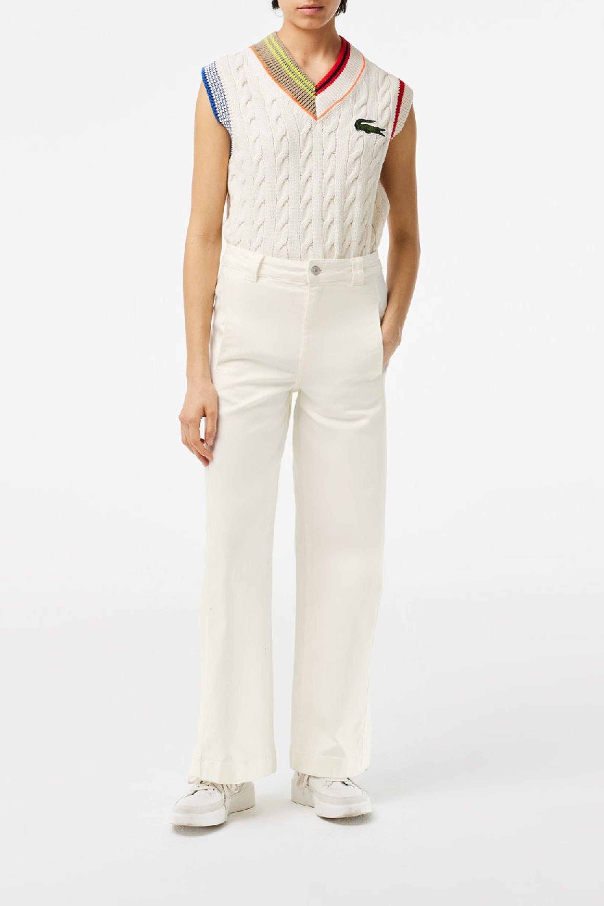 Pantalon large en denim - Farine
