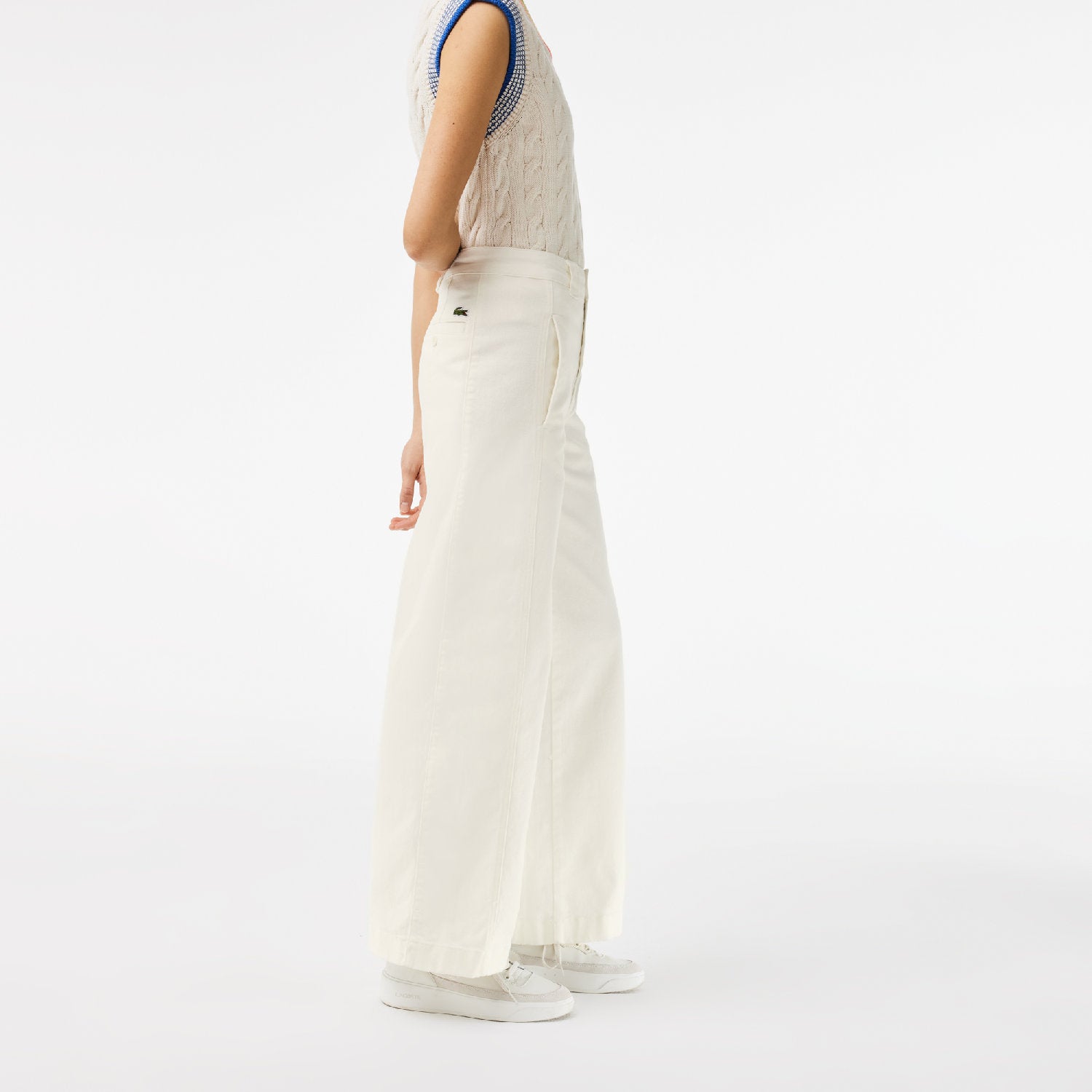 Pantalon large en denim - Farine