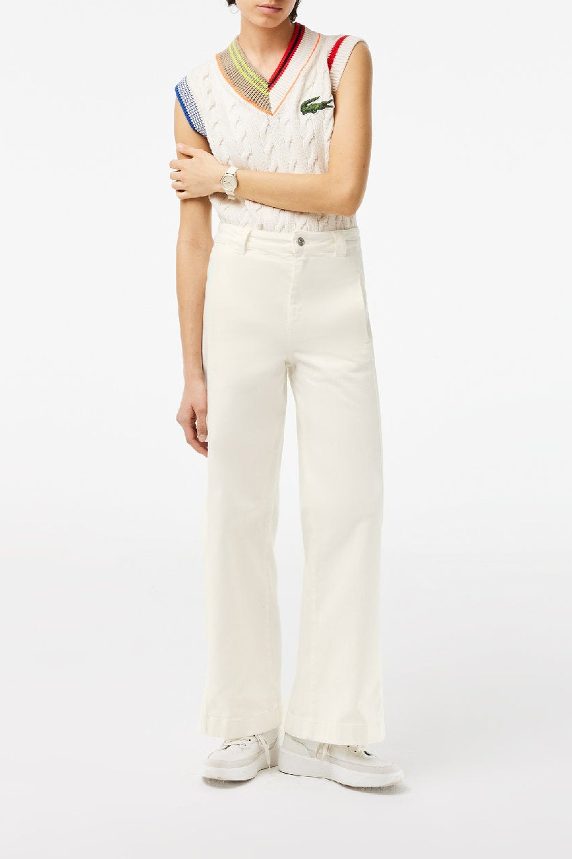 Pantalon large en denim - Farine