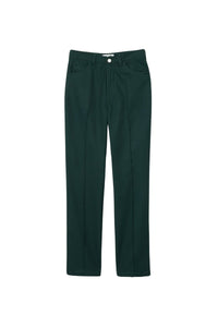 Pantalon droit à surpiqûres - Sinople