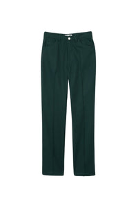 Pantalon droit à surpiqûres - Sinople