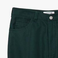 Pantalon droit à surpiqûres - Sinople