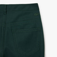 Pantalon droit à surpiqûres - Sinople