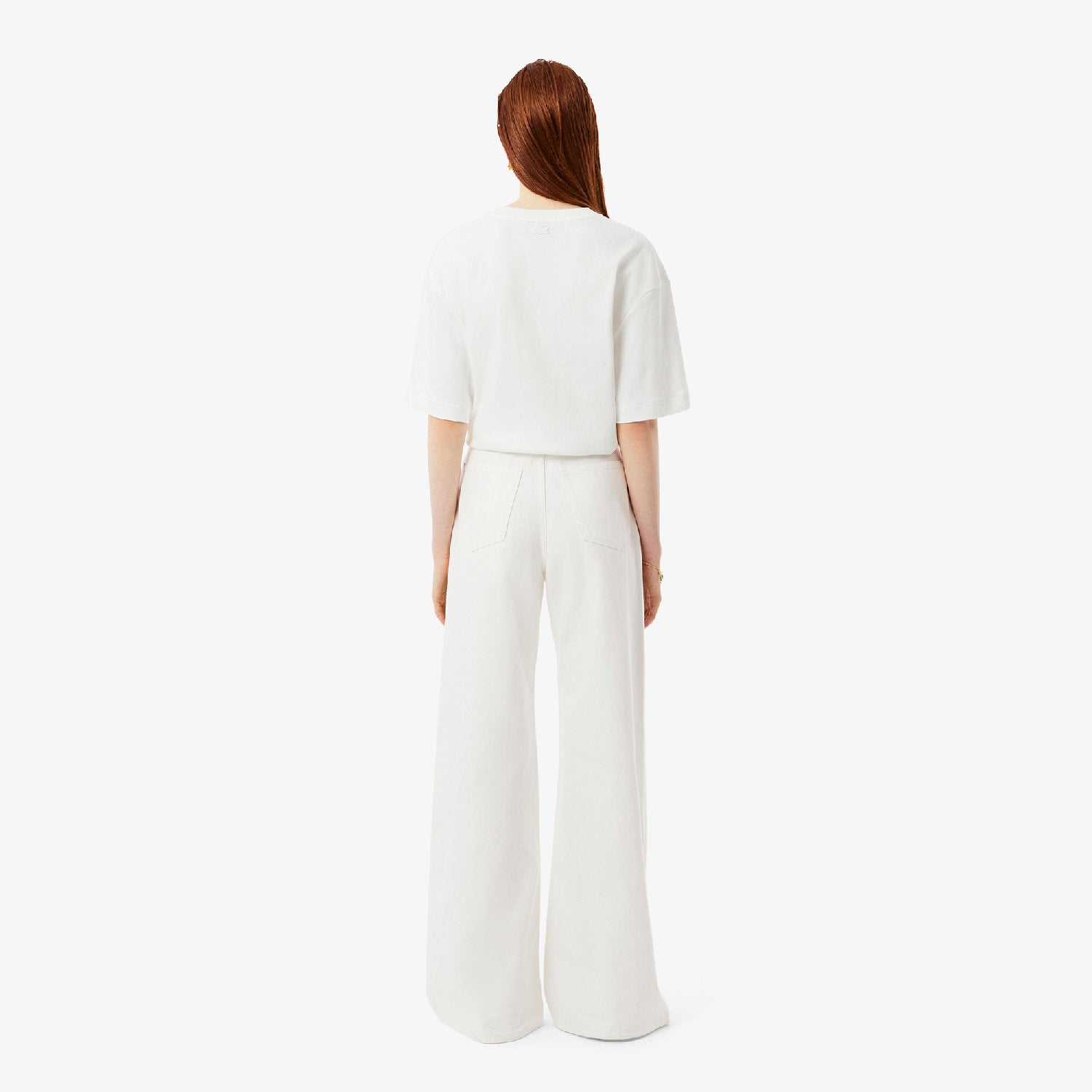 Wide-leg denim trousers - White & Multicolour