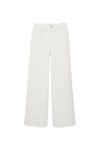 Wide-leg denim trousers - White & Multicolour